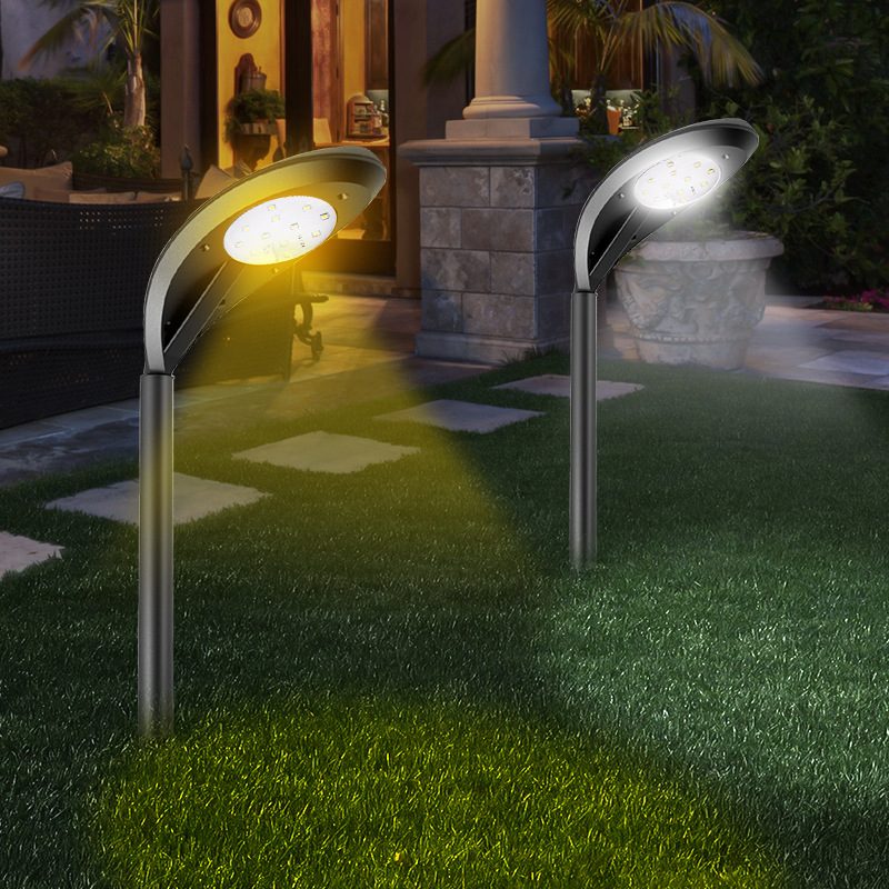 IWP 4PCS 태양 잔디밭 빛 정원 옥외 방수 조정 가능한 말뚝 램프 야드 경로 안뜰 정원 조경 램프 태양 빛